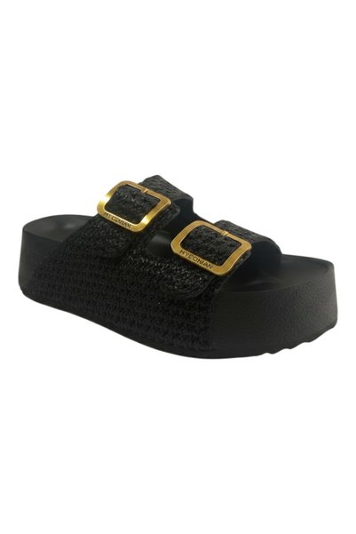 Myconian Greek Sandals Γυναικεία Παπούτσια Πέδιλα 29222 Μαύρο