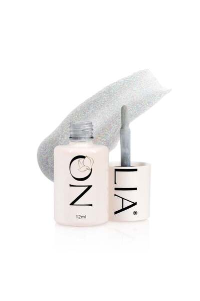 Nolia Top Coat Magnetic Cat-Eye Laser, Sclipici Argintiu, 12ml