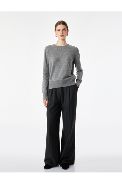 Koton Long Sleeve Crew Neck Wool Knit Sweater