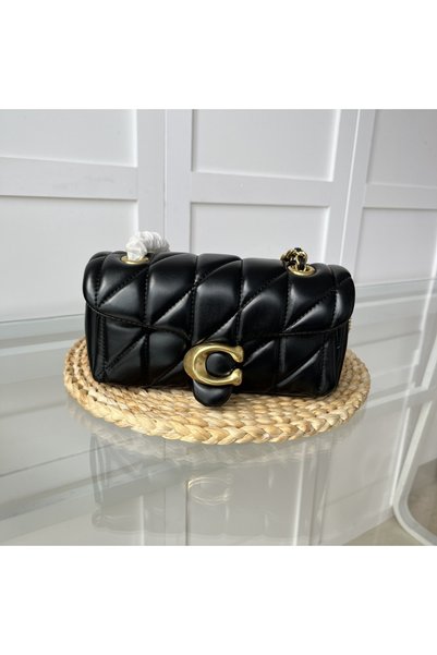 COACH 1941 حقيبة كتف من الجلد المبطن
