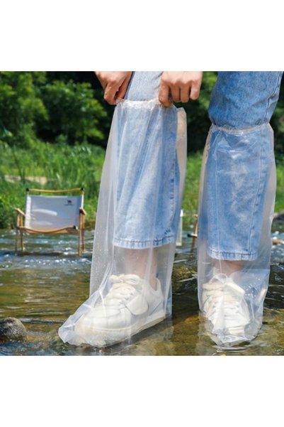 Choice 5pcs L-50x39cm 5/10/20/50pcs Rainy Disposable Shoe Covers, Transparent...