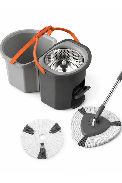 Arabest Spin Mop and Bucket with Wringer Set – 360° Rotating Microfiber Mop H...