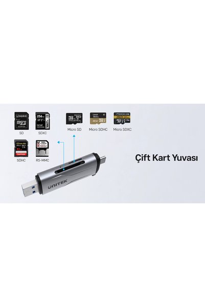 Unitek 2 in 1 Card Reader Micro Sd / Sd (R1010A)