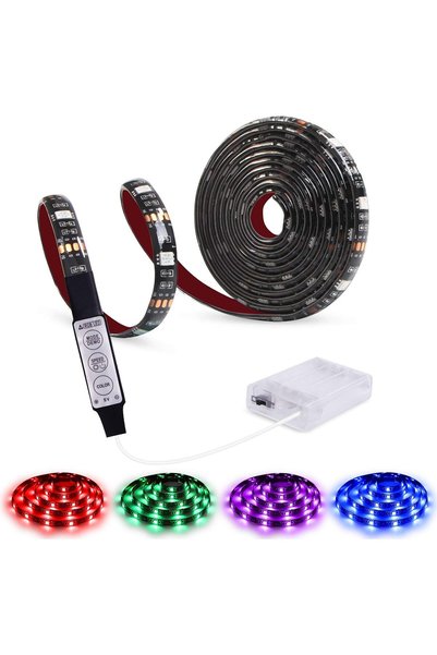 Generic 2M RGB LED Strip Lights, Battery Powered, Waterproof, Multi Color Cha...
