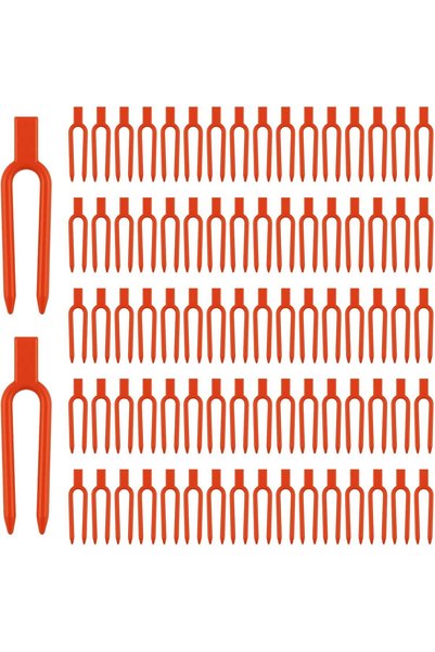 Generic 100 قطعة من مشابك دعم النباتات القابلة لإعادة الاستخدام - دبابيس بلاس...
