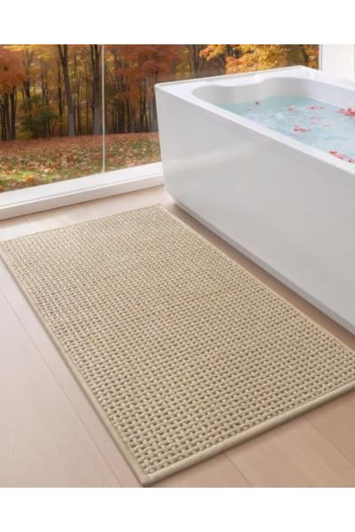 Generic Chenille Pile Large Bathroom Rugs Upgraded Denser, 60 x 90 cm Non Sli...