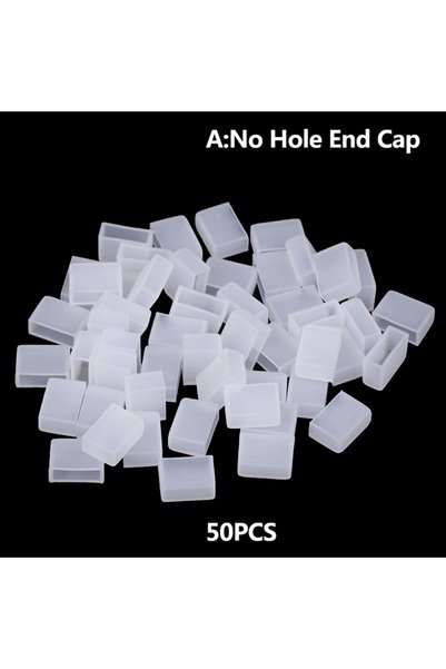 Choice 50 قطعة من أغطية نهاية شريط النيون LED المقاومة للماء مقاس 6×12 ملم، م...