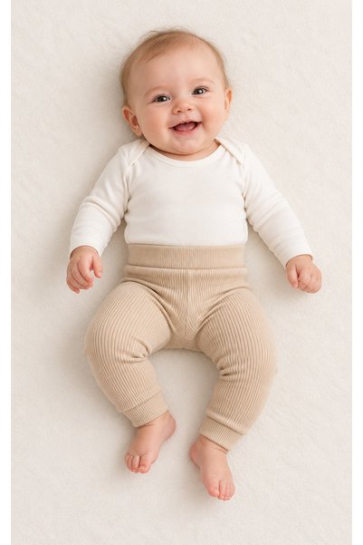 Hoglet Kids بنطلون ضيق مضلع للأطفال البنات والأولاد باللون الأزرق الفاتح
