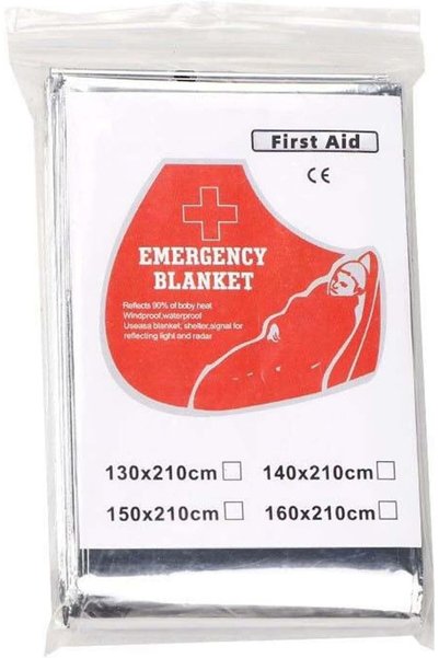 Generic 10Pcs Emergency Foil Blankets,160x 200cm Lifesaving Insulation Shelte...