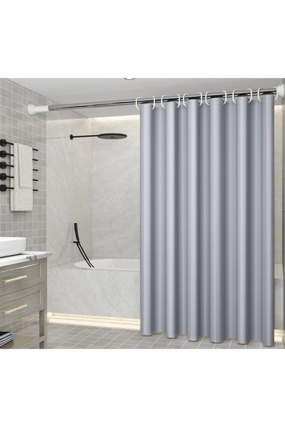 Generic DEARARTbath Silver Grey Shower Curtain Quick Dry, 180''L ×150''W cm C...