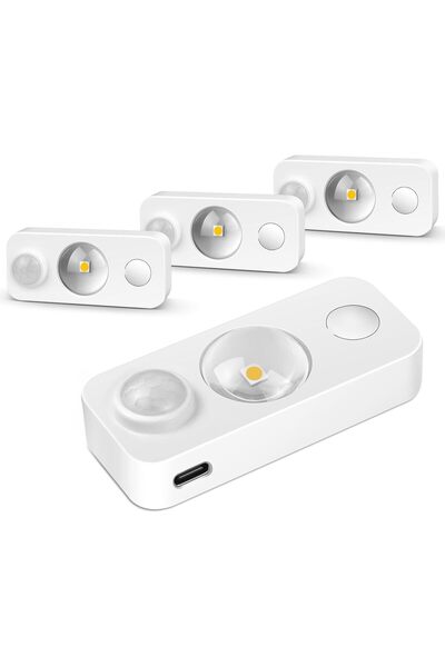 Generic أضواء LED تعمل بالاستشعار الحركي، أضواء خزانة قابلة لإعادة الشحن، إضا...