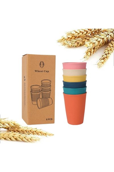 Generic Wheat Straw Plates Set,Unbreakable Dinner Plates,Premium Reusable Har...