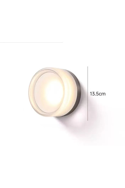 Choice مصباح جداري LED دائري من الأكريليك بلون أبيض دافئ (2700-3500 كلفن) للت...