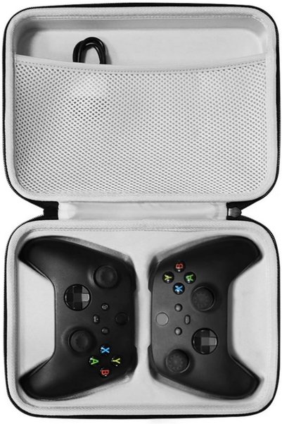 Generic حقيبة حمل لوحدات التحكم المزدوجة لجهاز سوني PS4 PS5، حافظة تخزين من ا...