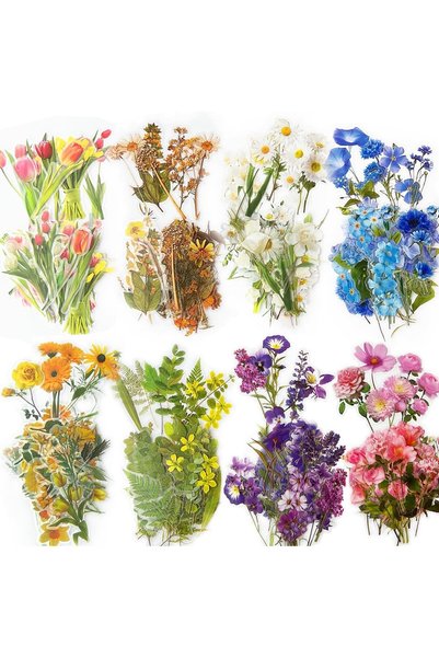 Generic 320-Pcs Flower Stickers Collection, Waterproof Botanical Decals with ...