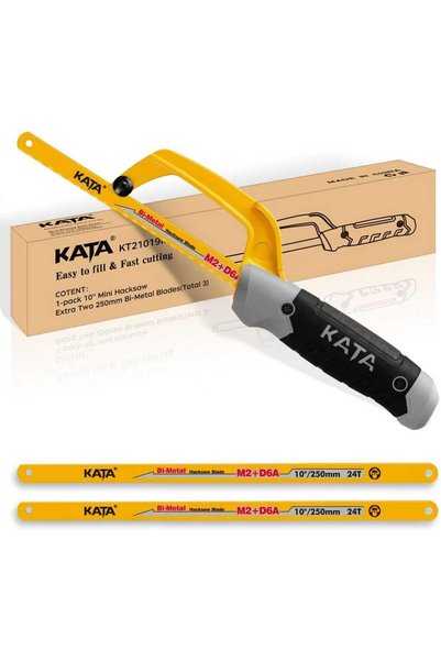 akata KATA 10 Inch Aluminum Frame Compact Hand Operate Mini Hack Saw,Small Ha...