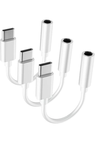 Generic موصل سماعات آيفون، محول USB C إلى مقبس سماعات 3.5 ملم، عبوة من 3 قطع،...