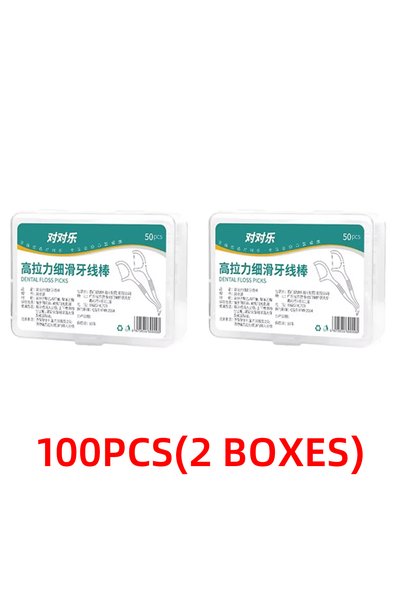 Choice 100PCS(2BOXES) Portable Boxed Dental Floss 50pcs Toothpick Flosser Sti...