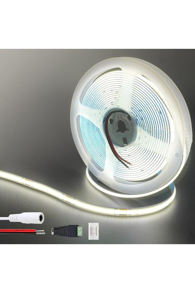 Generic أشرطة إضاءة LED COB بجهد 24 فولت (بدون مزود طاقة)، بطول 9.84 قدم/3 مت...