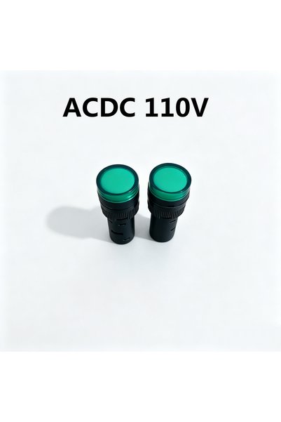 Choice مصباح مؤشر LED أخضر (ACDC 110 فولت) 2 قطعة 16 مم AD16-16C للتركيب على ...