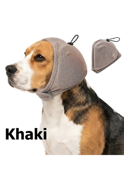 Choice قبعة L Khaki Dog المهدئة للكلاب، مزودة بوسادة رغوية 0.79، مصممة لتقليل...