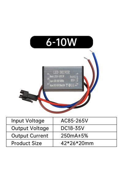 Choice محول طاقة LED بقدرة 6-10 واط، 1-3 واط، 4-7 واط، 6-10 واط، 8-12 واط، 12...