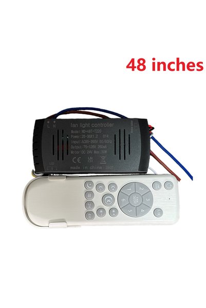 Choice محول ذكي 48 بوصة لمروحة السقف المزودة بإضاءة LED مع جهاز تحكم عن بعد ق...