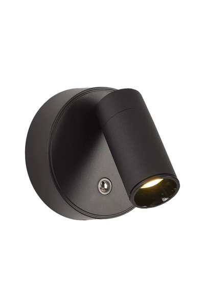 Choice Black Rechargeable LED Wall Lamp Touch Control 360 Rotatable Dimmable ...