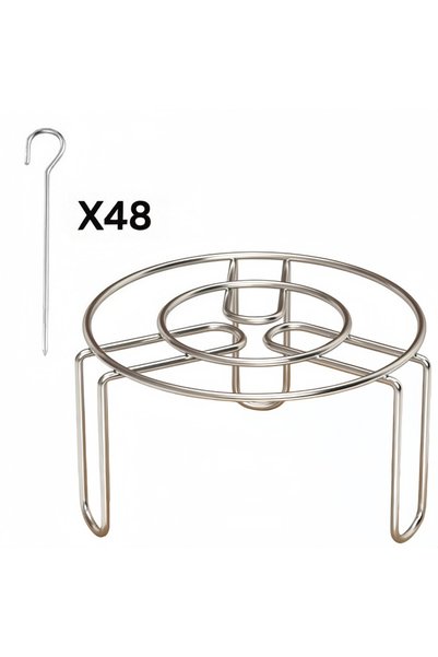Choice 48 Stainless Steel Vertical Grill Skewers Air Fryer Barbecue Round Bar...
