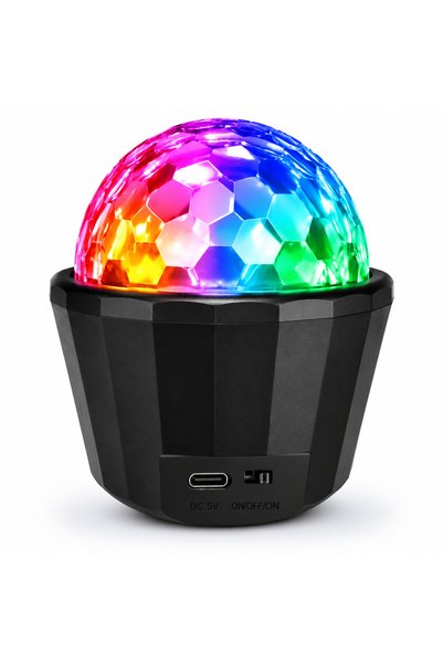 Choice أضواء حفلات LED سوداء من نوع USB-C، إضاءة كرة ديسكو RGB لغرفة النوم وغ...