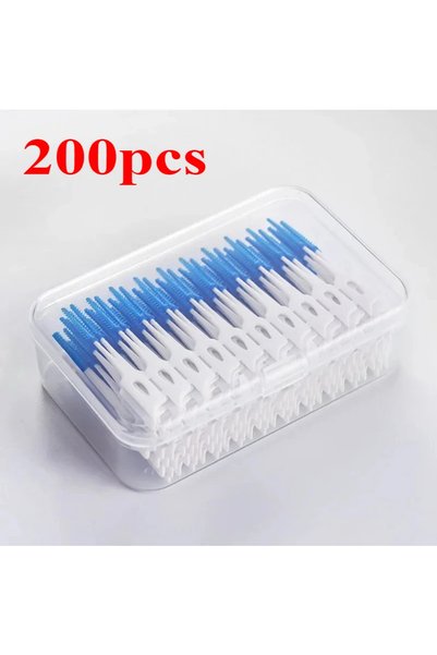 Choice C623-blue 200pcs 40-400pcs Silicone Interdental Brushes Toothpicks Bru...