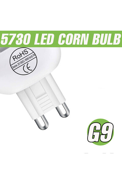 Choice مصباح LED ذكي 48 ليد 8 واط أبيض دافئ G9 15 واط E27/E26، لمبة ذرة LED ب...