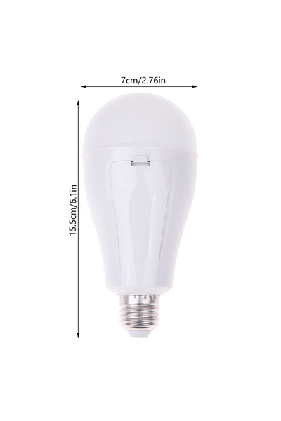 Choice مصباح LED طوارئ قابل لإعادة الشحن أبيض E27 بقوة 20 واط وإضاءة عالية لل...