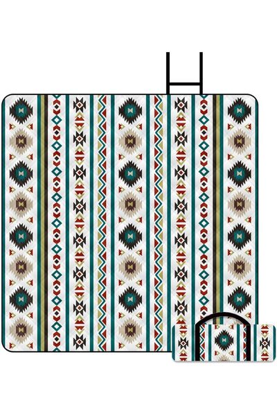 Generic بطانية نزهة مقاومة للماء مقاس 80 × 60 بوصة - بطانية كبيرة وسميكة للتخ...
