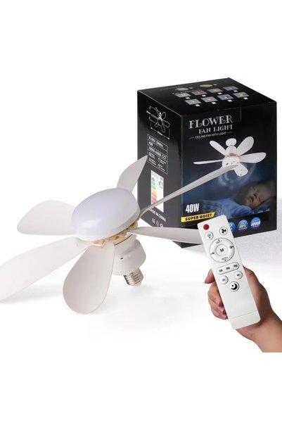 Choice 20.5in 52CM 30W/40W Ceiling Fan with Remote Control LED Light Fan E27 ...