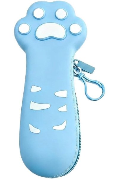 TERRIFI Cat Paw Pencil Case, Large Capacity Silicone Pencil Pouch with Portab...