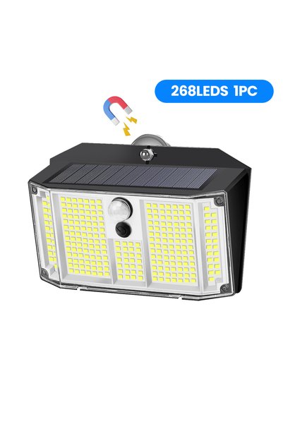 Choice مصباح جداري شمسي مغناطيسي 268LED-1PCS للاستخدام الخارجي مع مستشعر حركة...