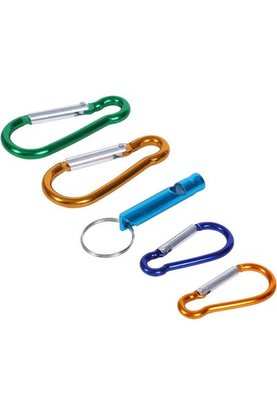 Generic خطاف - مشابك كارابينر حديدية صغيرة متينة مع بوابة زنبركية وحلقات، خطا...