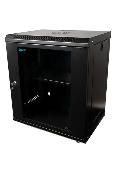 SPACE&R Μεταλλικό ερμάριο 19 " SPACER 12U 500x450mm, επιτοίχιας τοποθέτησης, ...
