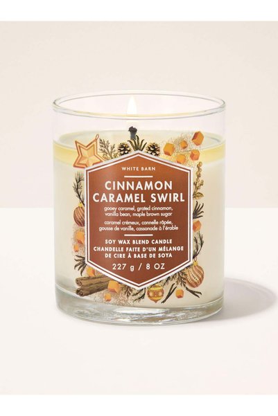 Bath & Body Works Cinnamon Caramel Swirl Orta Boy Mum 227 g