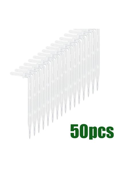 Choice مجموعة D-50PCS شفافة منقطات على شكل سهم منحني 1/4 بوصة لتنظيم الري بال...