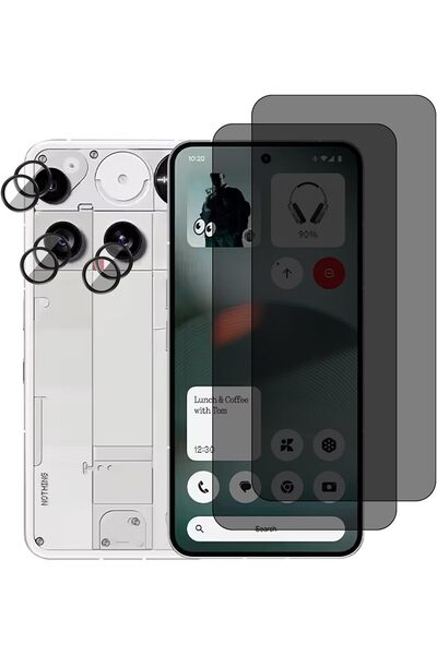 Generic [2+2] واقي شاشة للخصوصية لهاتف Nothing Phone 3 5G (2025) وواقي عدسة ا...