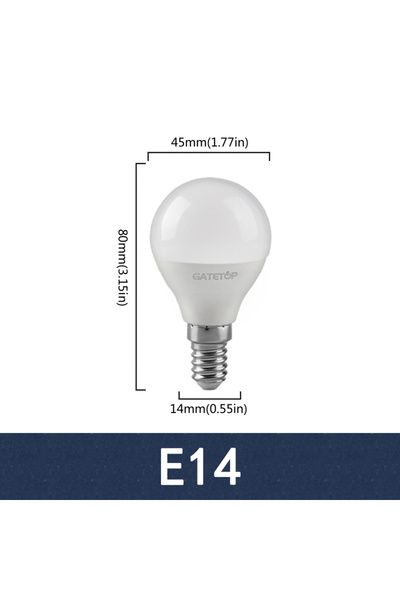 Choice مصباح LED كروي موفر للطاقة 7 واط، أبيض بارد 6000 كلفن، E14، 6 قطع (3 و...