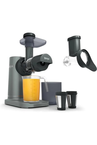 NINJA NeverClog JC152EU 3-in-1 Juicer, 150 W, 700 ml, Cold Press, Pulp Filter...