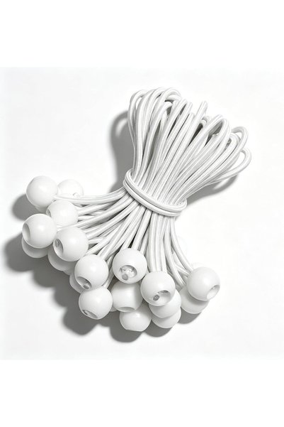 Generic 25pcs Stretchy Rope with Beads Heavy Duty Elastic Quick Release Tie Down