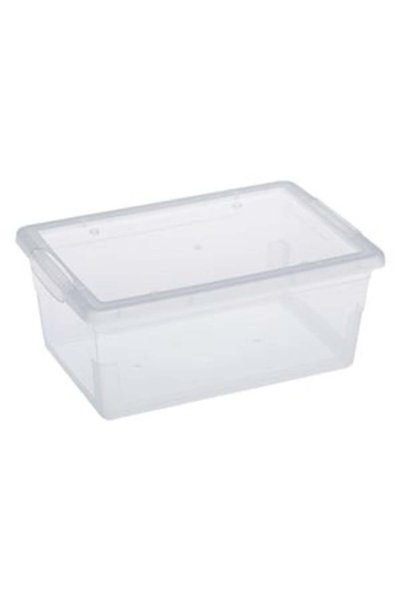 UNIC Cutie de depozitare transparentă din plastic cu capac 6L
