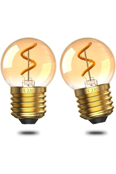 Generic 1W E27 Vintage Golf Ball Bulb, G40 E27 LED Screw Bulb Warm White 2200...