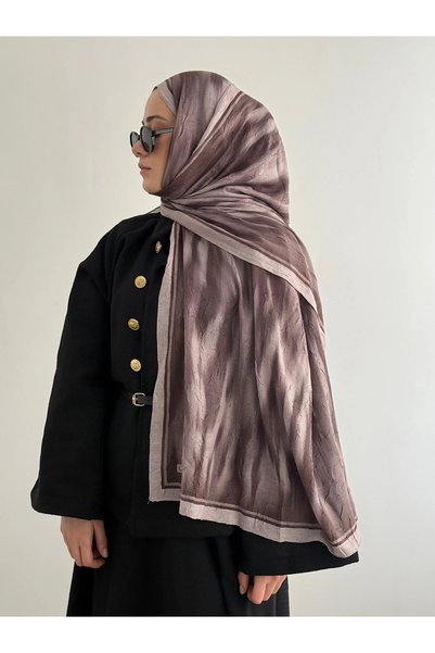 Hepsi Moda Retro Wave Kraş Shawl - Light Mink