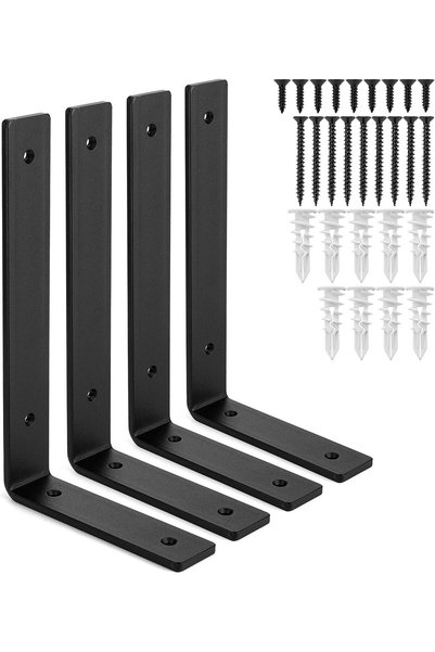 Generic Premium Heavy-Duty Shelf Brackets - Quarter Inch (1/4") 6mm Thick - R...