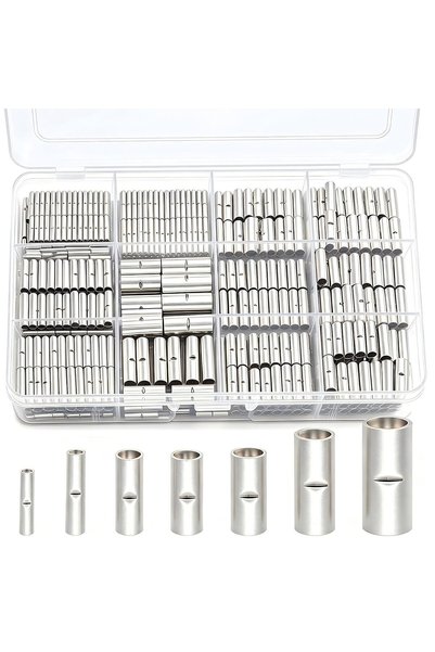 Generic مجموعة موصلات طرفية غير معزولة 284P، مقاس 26-6AWG، طرفية نحاسية حمراء...